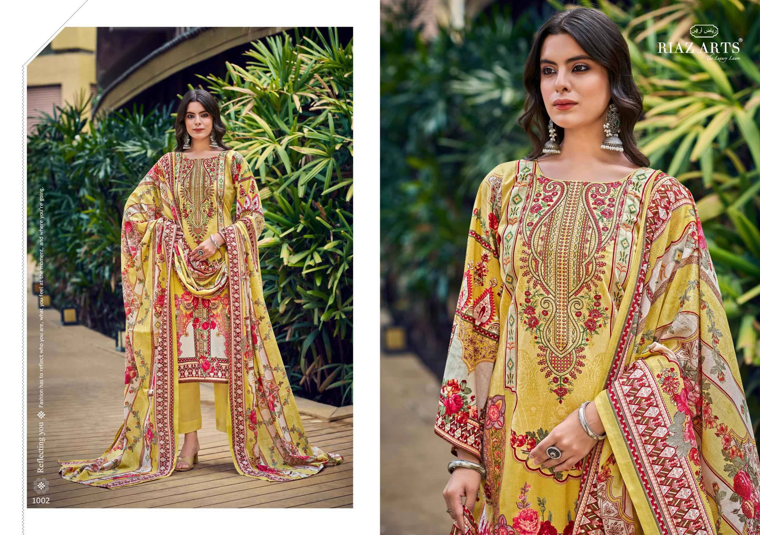 MUSAFIR.37 By RIAZ ARTS 1001 TO 1006 Series Beautiful Festive Suits Stylish Fancy Colorful Casual Wear & Ethnic Wear Cotton Cambric Lawn Print Dresses At Wholesale Price